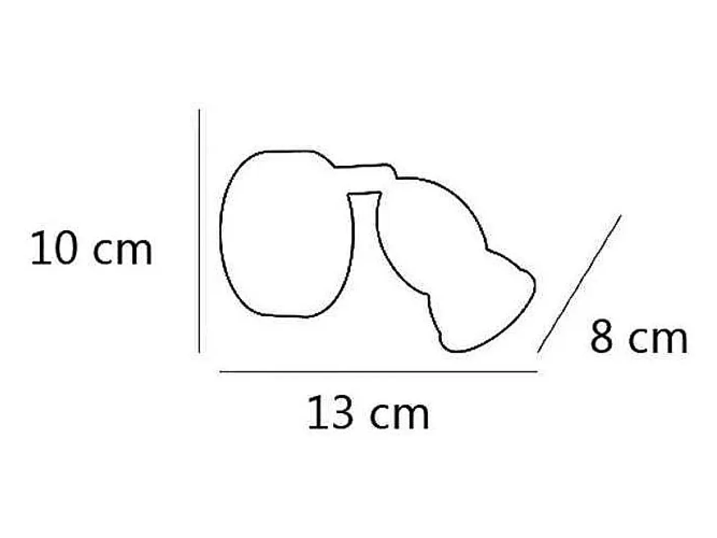 Aplique de pared Bala acabado en 10cm(alto) 8cm(ancho) 13cm(largo) Blanco Sale