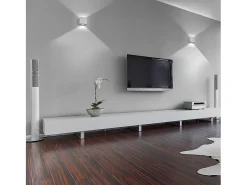 Aplique Para Pared-Aplique de pared BRICK estilo moderno de aluminio - Ancho 6,5 x Alt. 7,2 cm - - LED SMD 3W - 3K - up&down - 110º - IP20 Blanco