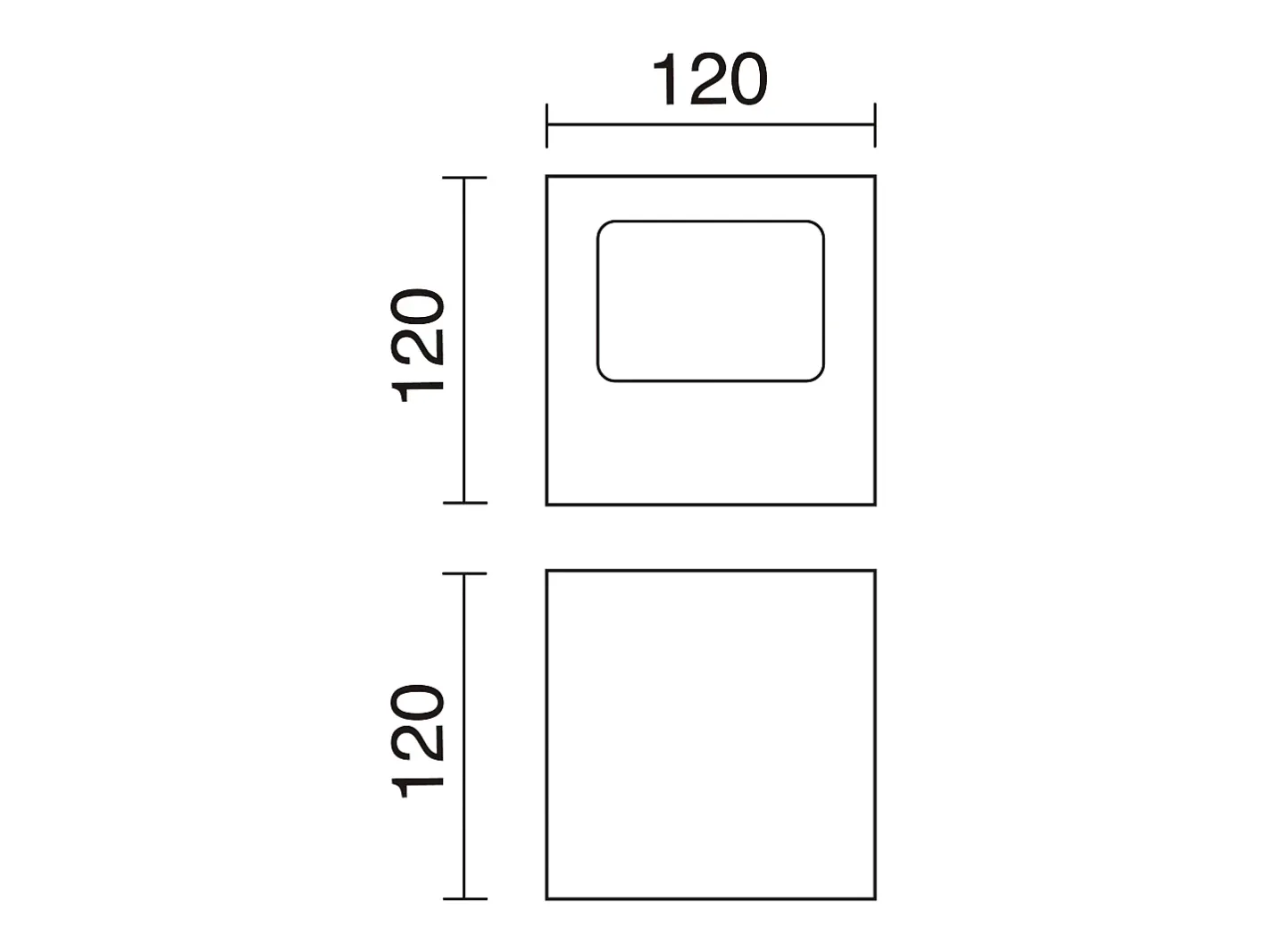Aplique de pared BRICK estilo moderno de aluminio - Ancho 12 x Alt. 12 cm - - LED SMD 2x 5W - 3K - up&down - 67º - IP44 Blanco Outlet