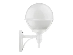 Aplique Para Pared-Aplique de pared CLIC CLAC GLOBO estilo clásico - Alt. 40 cm x D.ø27 cm - E27 42W - poliamida - esfera policarbonato - ip44 - Blanco