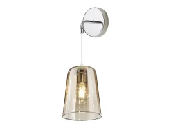 Outlet Aplique de pared con pantalla casquillo E27 máx. 60W aplique de pared diseño minimalista altura regulable máx. 250cm ámbar Amarillo