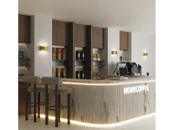Aplique de pared COOPER estilo moderno y versátil - Anchura 24 cm - LED SMD 9W - 850lm y 3K - up&down - acero y Blanco Sale