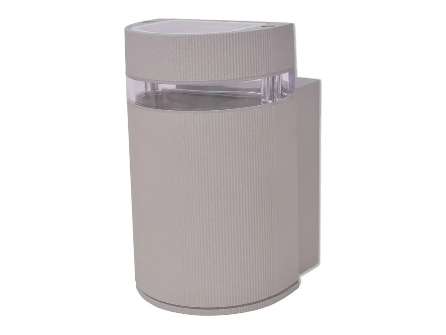Aplique Para Pared-Aplique de pared de exterior semicilíndrico aluminio ES644968 Gris