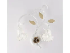 Aplique de pared de hierro lacado blanco shabby cesta 2 luces .42 D.20 BL274-AP2-BCO Marfil Online