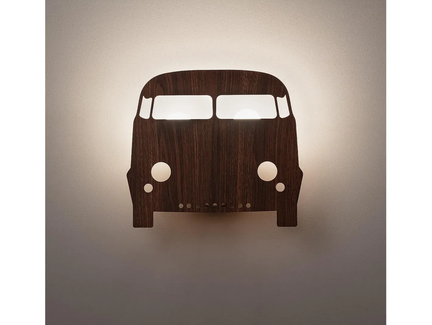 Ledkia Aplique Para Pared-Aplique de Pared de Madera Infantil Bussi Natural Color natural claro