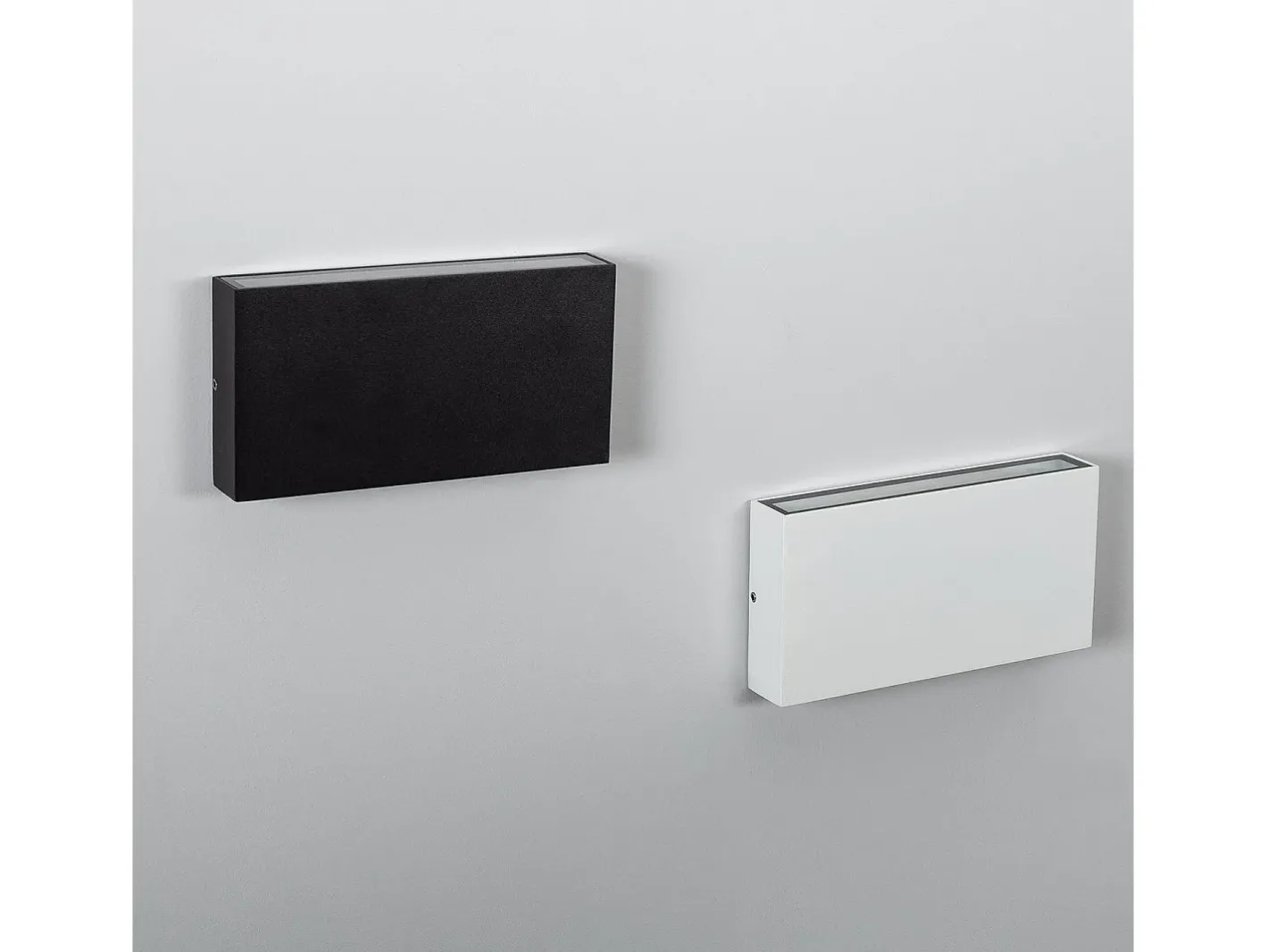 Clearance Ledkia Aplique de Pared Exterior LED 10W Iluminación Doble Cara Rectangular Luming II Negro