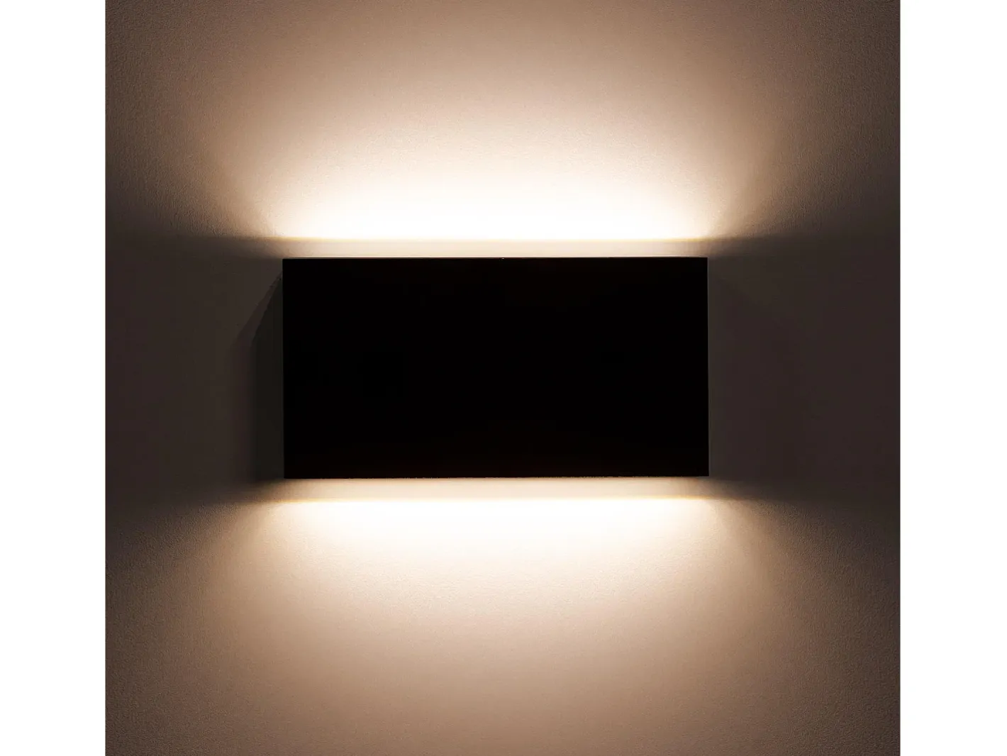 Clearance Ledkia Aplique de Pared Exterior LED 10W Iluminación Doble Cara Rectangular Luming II Negro