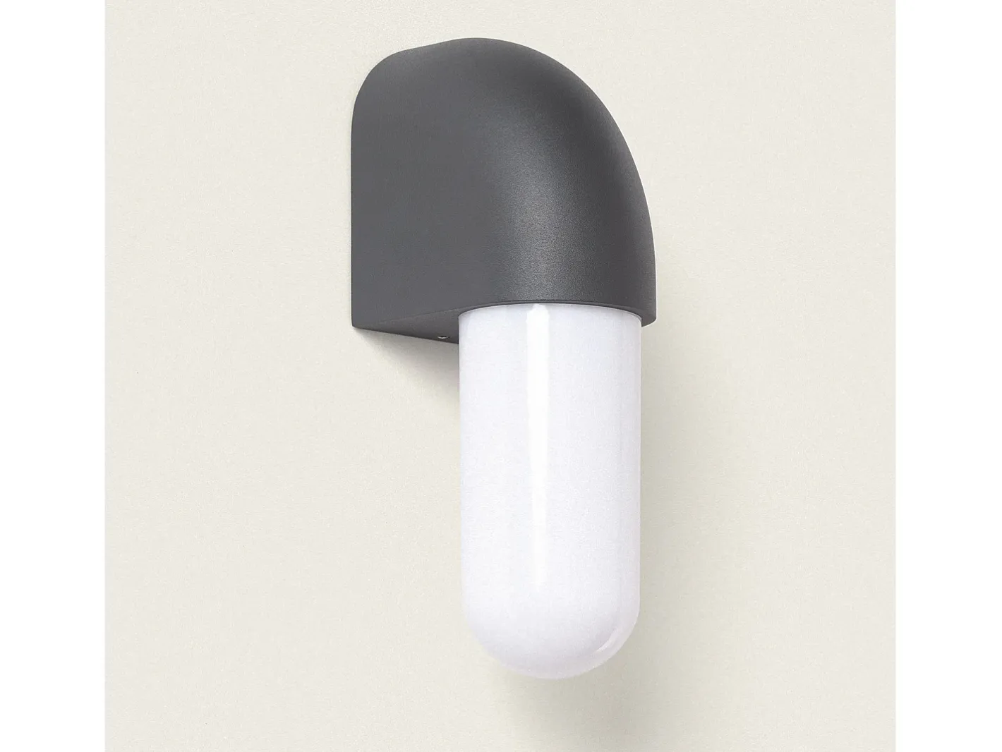 Ledkia Aplique de Pared Exterior LED 7W Aluminio Anturio Oscuro Gris
