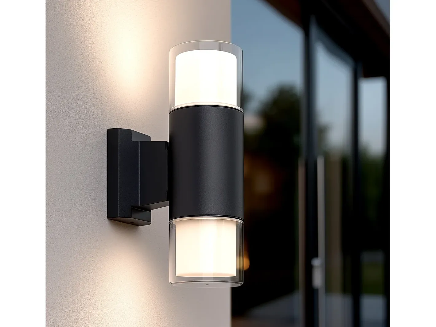Clearance Ledkia Aplique de Pared Exterior Aluminio Docker Negro