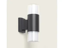 Clearance Ledkia Aplique de Pared Exterior Aluminio Docker Negro
