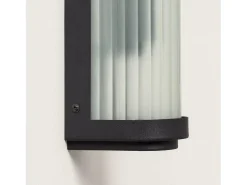 Ledkia Aplique de Pared Exterior Cristal Peridot Negro Hot