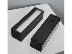 Ledkia Iluminación Exterior-Aplique de Pared Exterior LED 10W Iluminación Doble Cara Rectangular Lena 4000K Blanco Neutro Negro