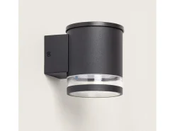 Ledkia Aplique de Pared Exterior Solar LED Aluminio Draco Negro Best