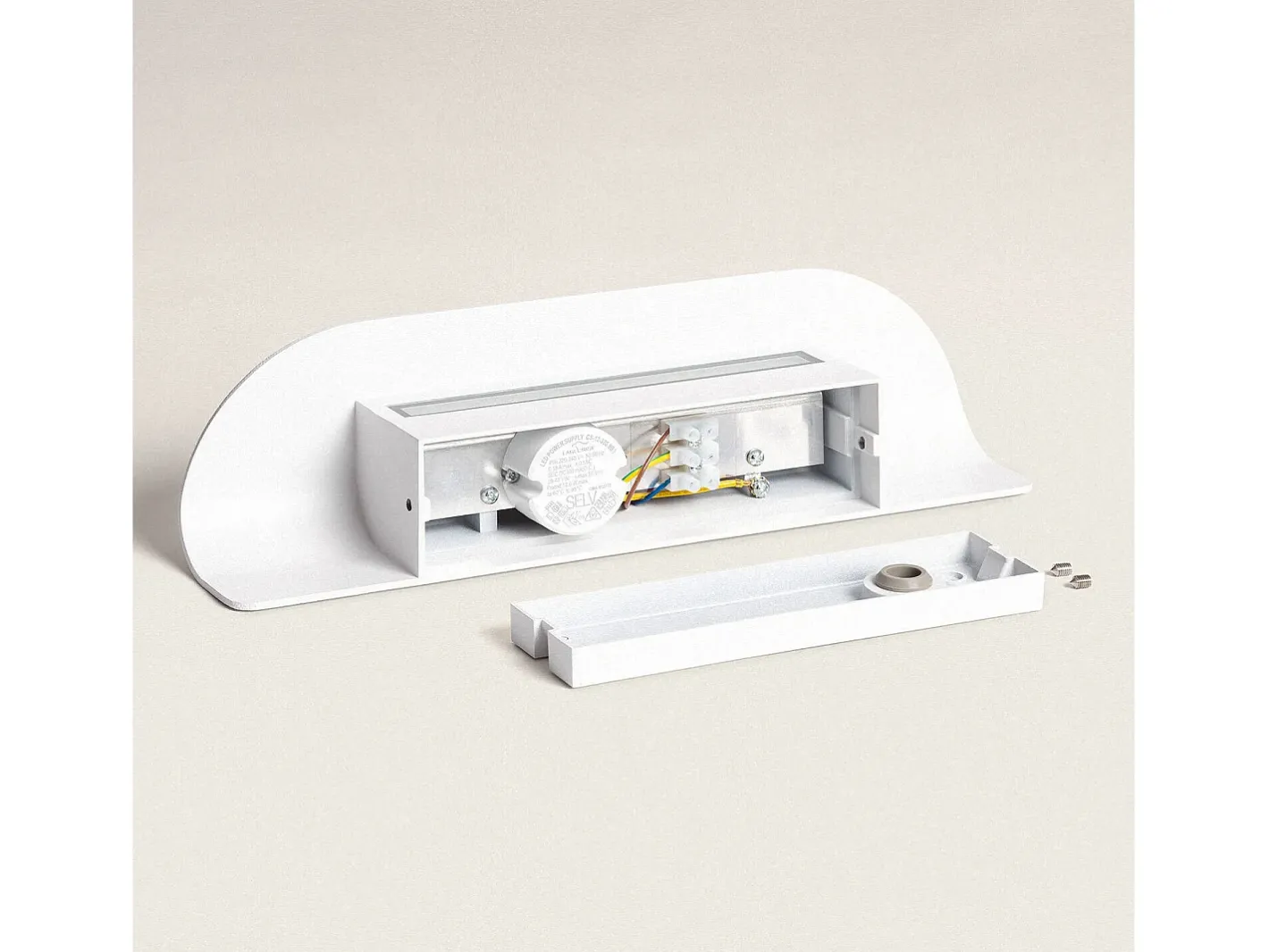 Ledkia Iluminación Exterior-Aplique de Pared Exterior LED 12W Aluminio Agerato Blanco