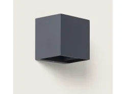 New Ledkia Aplique de Pared Exterior LED 10W Aluminio CCT Seleccionable Denny Antracita Transparente