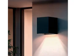 New Ledkia Aplique de Pared Exterior LED 10W Aluminio CCT Seleccionable Denny Antracita Transparente