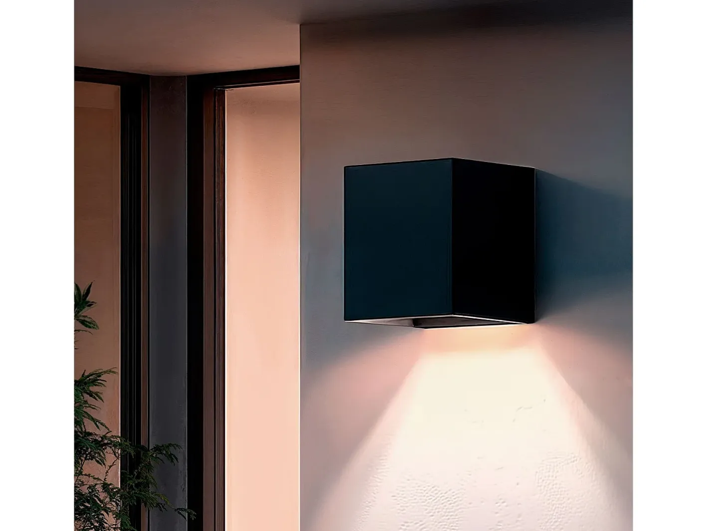 New Ledkia Aplique de Pared Exterior LED 10W Aluminio CCT Seleccionable Denny Antracita Transparente