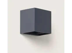New Ledkia Aplique de Pared Exterior LED 10W Aluminio CCT Seleccionable Denny Antracita Transparente