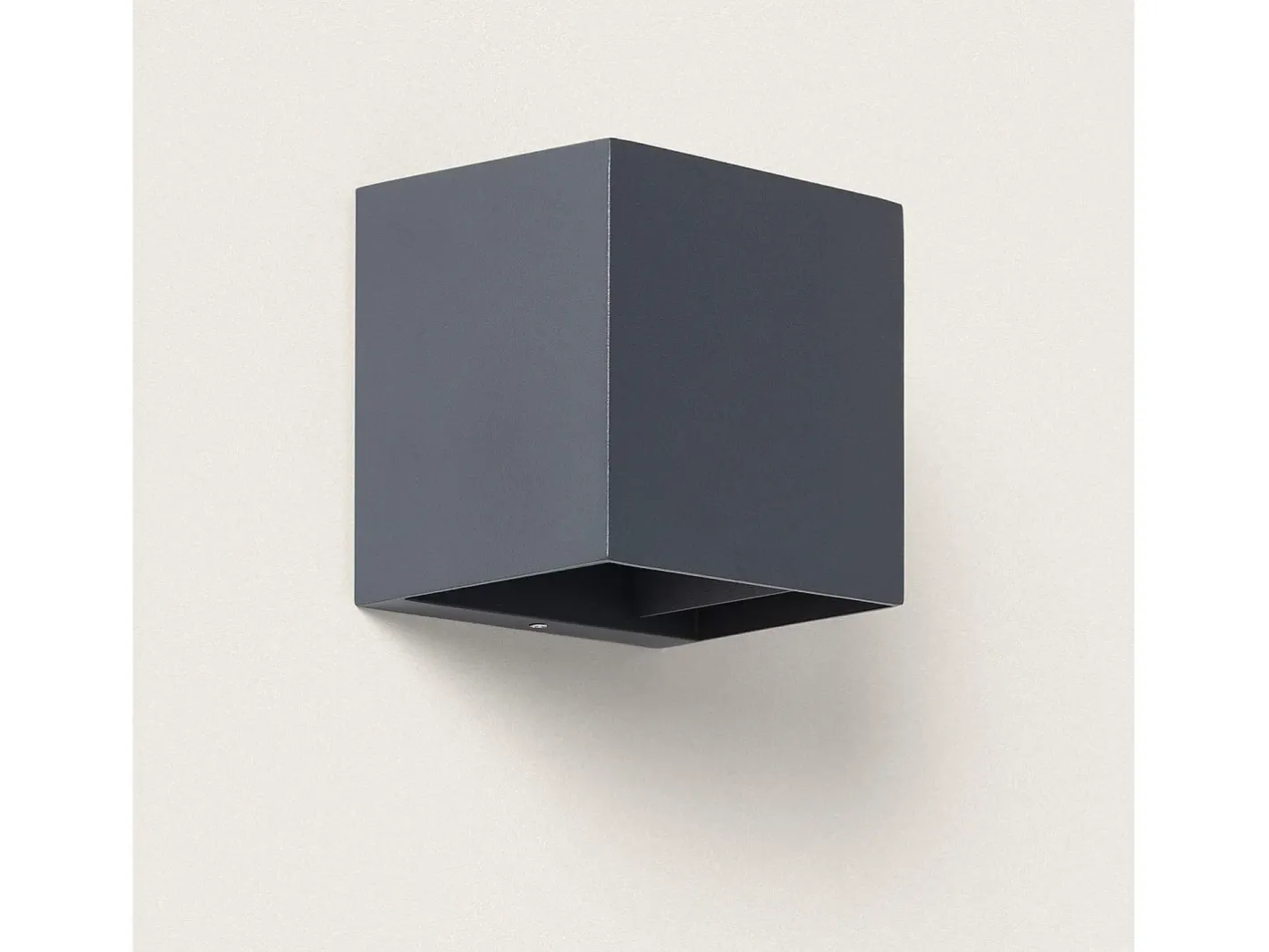 New Ledkia Aplique de Pared Exterior LED 10W Aluminio CCT Seleccionable Denny Antracita Transparente