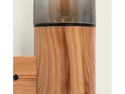 Discount Ledkia Aplique de Pared Exterior Acero Inoxidable Emley Duo Marrón claro Marru00f3n