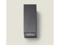 Ledkia Aplique de Pared Exterior Iluminación Doble Cara Miseno Negro Hot