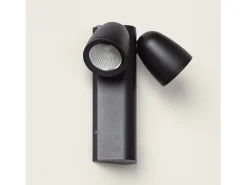 Hot Ledkia Aplique de Pared Exterior LED 12W Aluminio Abel Dos Focos Negro