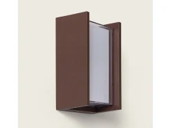 Ledkia Aplique de Pared Exterior LED 12W Aluminio CCT Seleccionable Doble Difusor Lysandra Óxido Transparente