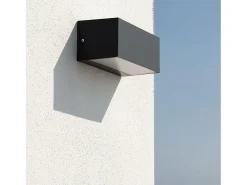 Ledkia Aplique de Pared Exterior LED 18W de Aluminio Iluminación Doble Cara CCT Seleccionable Gropius Negro Hot