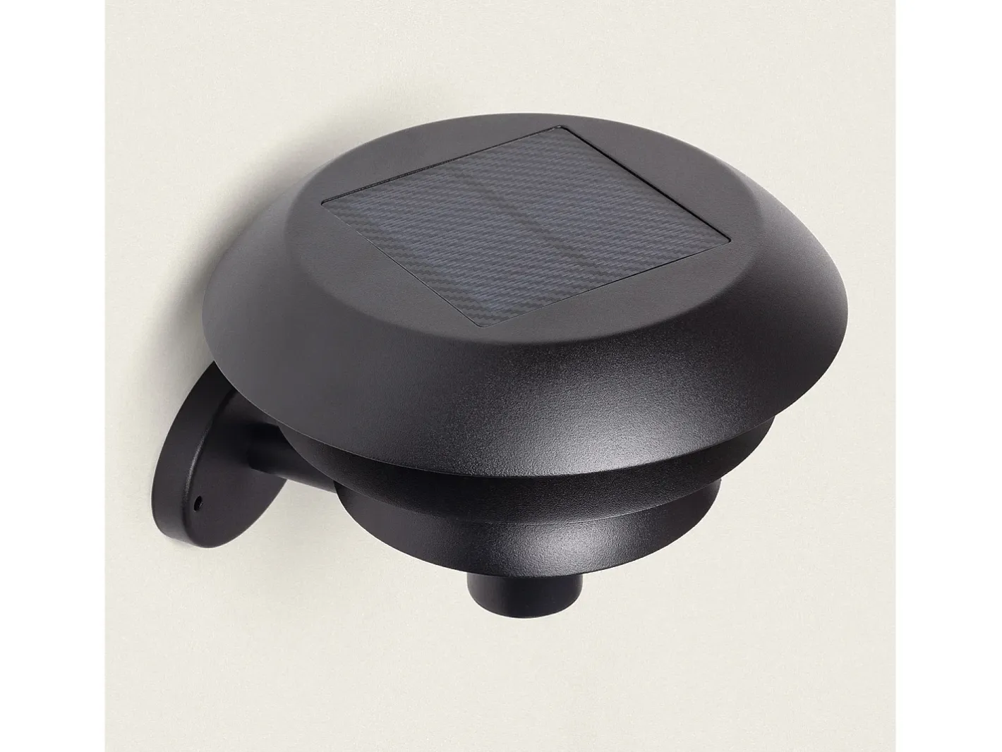 Ledkia Aplique de Pared Exterior Solar LED 1,5W Acero Inoxidable Biel Negro Clearance
