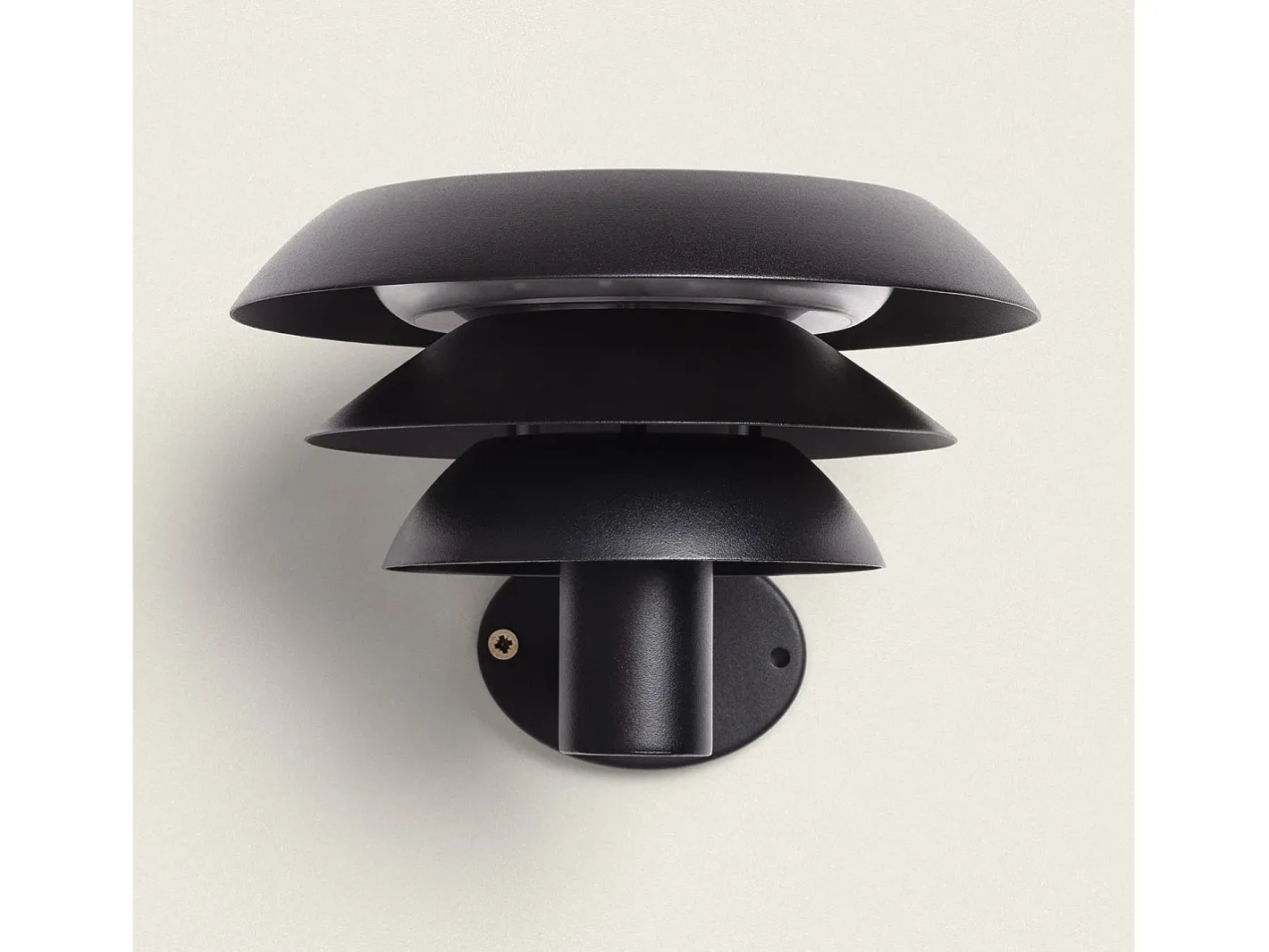 Ledkia Aplique de Pared Exterior Solar LED 1,5W Acero Inoxidable Biel Negro Clearance