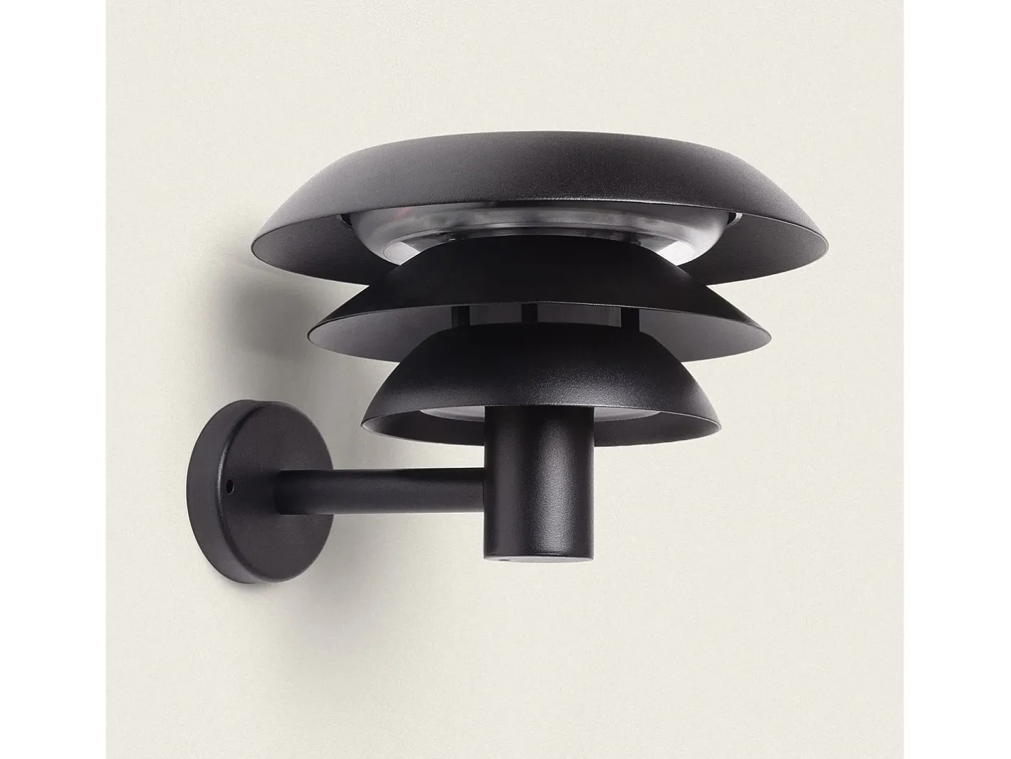 Ledkia Aplique de Pared Exterior Solar LED 1,5W Acero Inoxidable Biel Negro Clearance