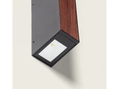 Ledkia Aplique de Pared Exterior LED 6W Aluminio Wox Marrón oscuro Marru00f3n
