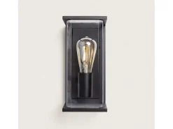 Ledkia Aplique de Pared Exterior Aluminio Gunza Negro Best
