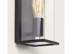 Ledkia Aplique de Pared Exterior Aluminio Gunza Negro Best