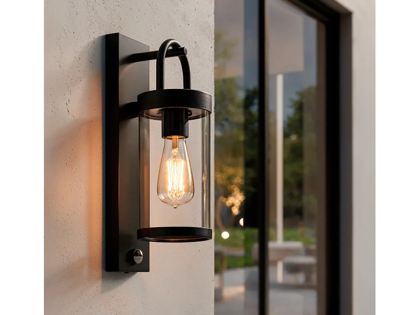 Ledkia Aplique de Pared Exterior Benny con Sensor Movimiento PIR Negro Online