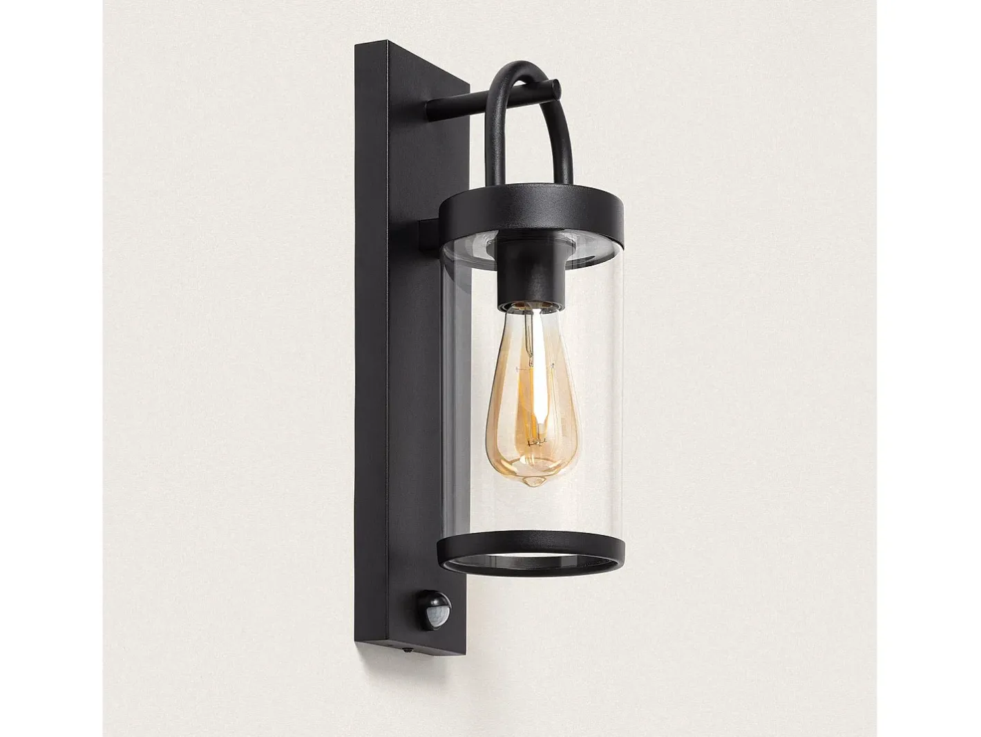 Ledkia Aplique de Pared Exterior Benny con Sensor Movimiento PIR Negro Online