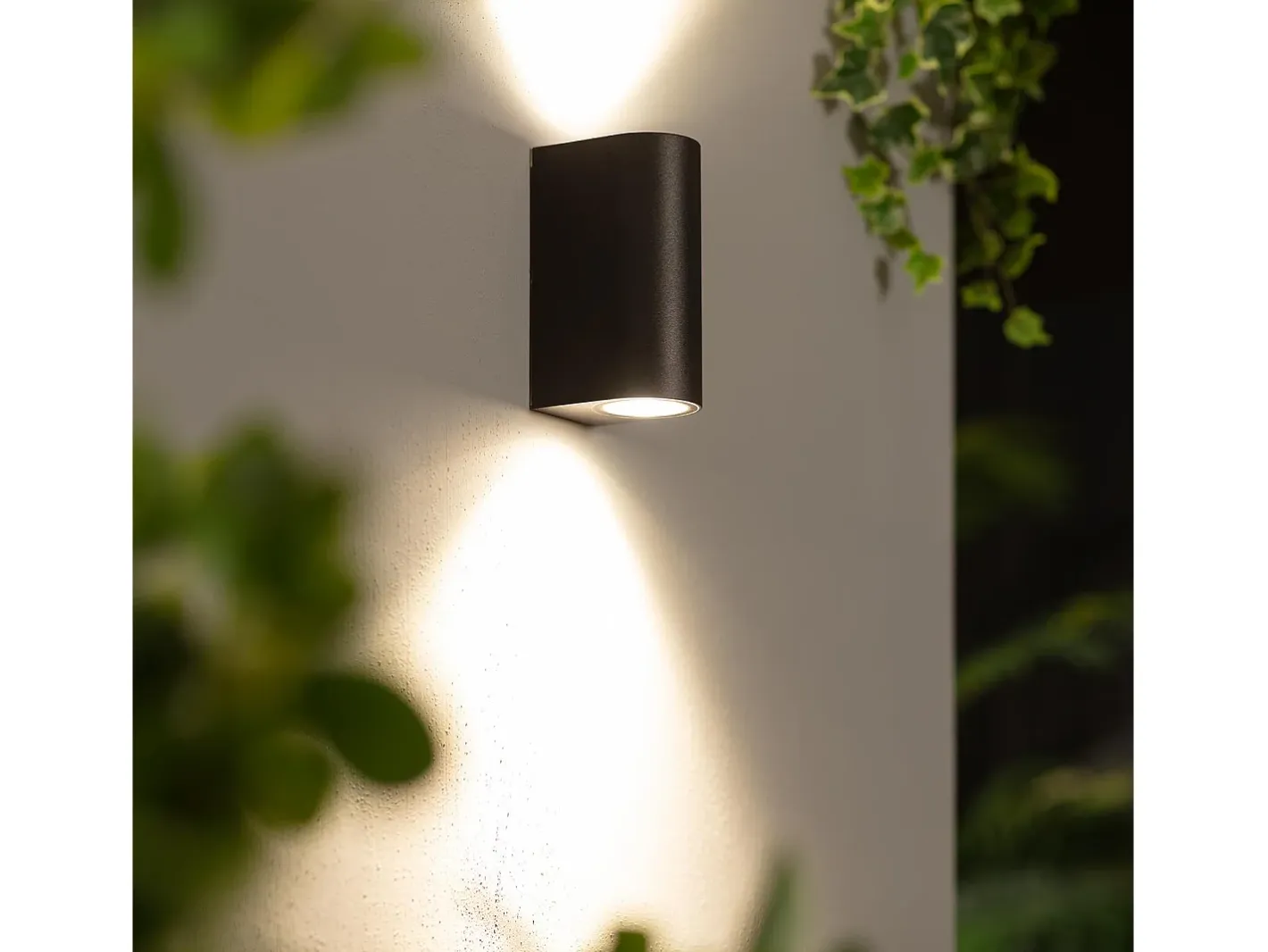 Ledkia Iluminación Exterior-Aplique de Pared Exterior Iluminación Doble Cara Gala Negro