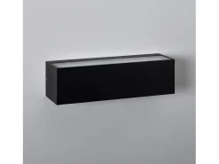 Ledkia Iluminación Exterior-Aplique de Pared Exterior LED 10W Iluminación Doble Cara Rectangular Lena 2700K Blanco Cálido Negro