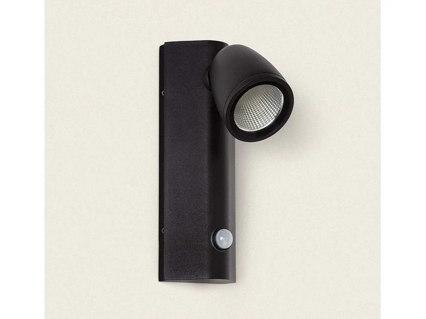 New Ledkia Aplique de Pared Exterior LED 6W Aluminio con Detector de Movimiento Abel Blanco