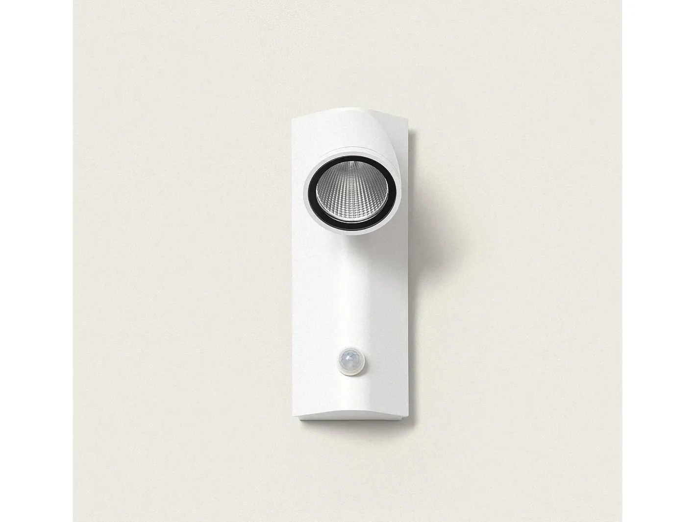 New Ledkia Aplique de Pared Exterior LED 6W Aluminio con Detector de Movimiento Abel Blanco