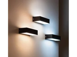 Ledkia Iluminación Exterior-Aplique de Pared Exterior LED 9W Iluminación Doble Cara Galeo 3000K Blanco Cálido Negro