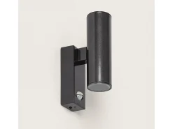 New Ledkia Aplique de Pared Exterior Acero Inoxidable con Sensor PIR Pimlico Antracita Transparente