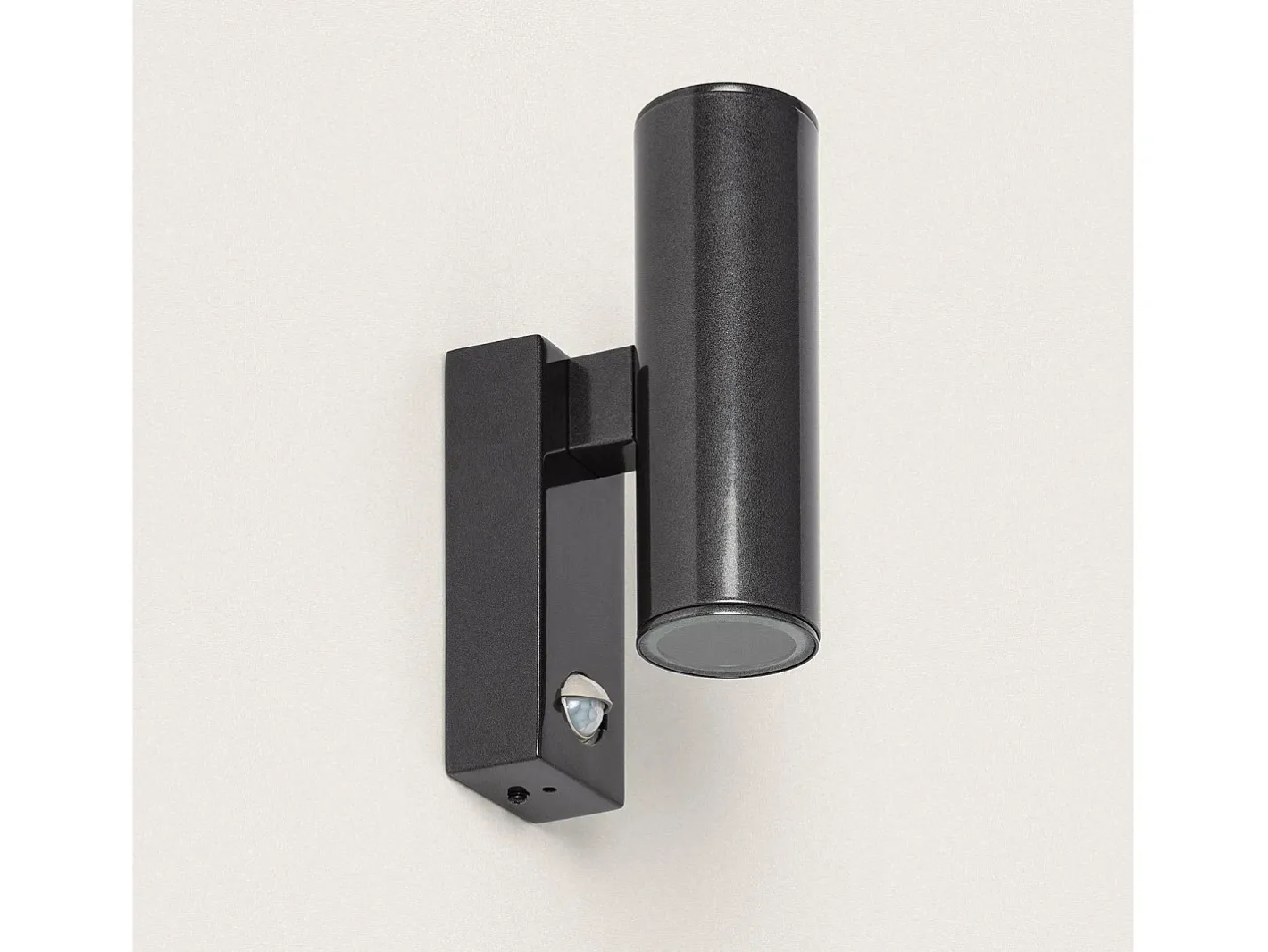 New Ledkia Aplique de Pared Exterior Acero Inoxidable con Sensor PIR Pimlico Antracita Transparente