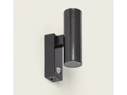 New Ledkia Aplique de Pared Exterior Acero Inoxidable con Sensor PIR Pimlico Antracita Transparente