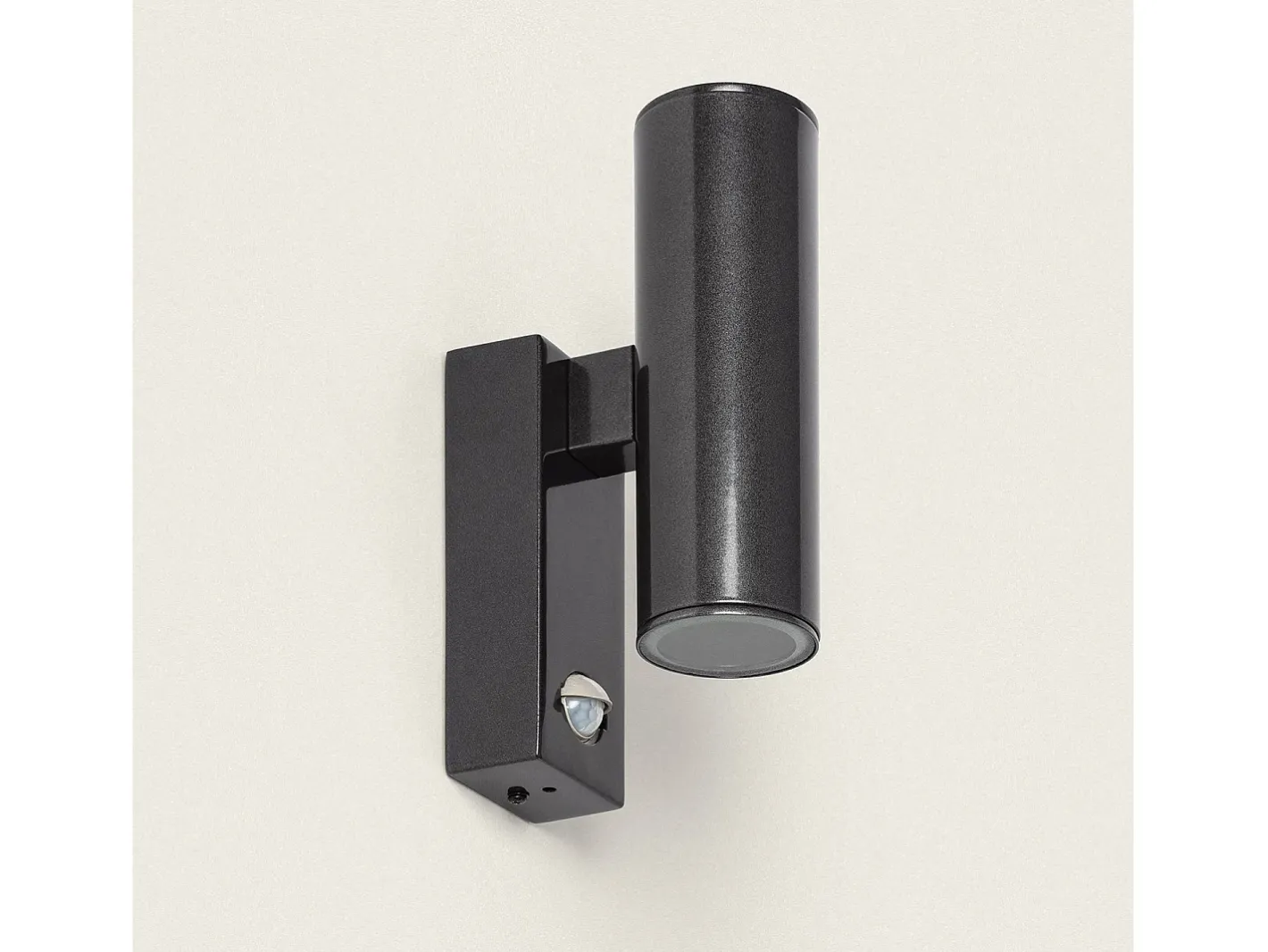 New Ledkia Aplique de Pared Exterior Acero Inoxidable con Sensor PIR Pimlico Antracita Transparente