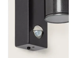 New Ledkia Aplique de Pared Exterior Acero Inoxidable con Sensor PIR Pimlico Antracita Transparente