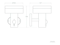 Ledkia Iluminación Exterior-Aplique de Pared Exterior Solar LED 1,5W Acero Inoxidable con Sensor de Movimiento Ashier Plateado