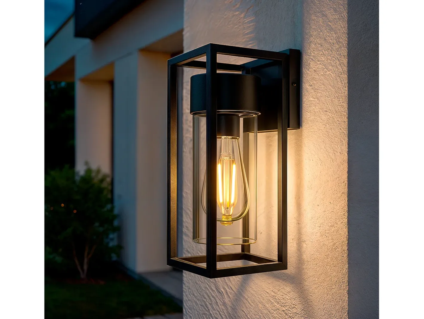 Ledkia Iluminación Exterior-Aplique de Pared Exterior Aluminio Siawja Negro