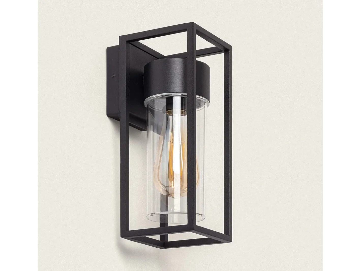 Ledkia Iluminación Exterior-Aplique de Pared Exterior Aluminio Siawja Negro