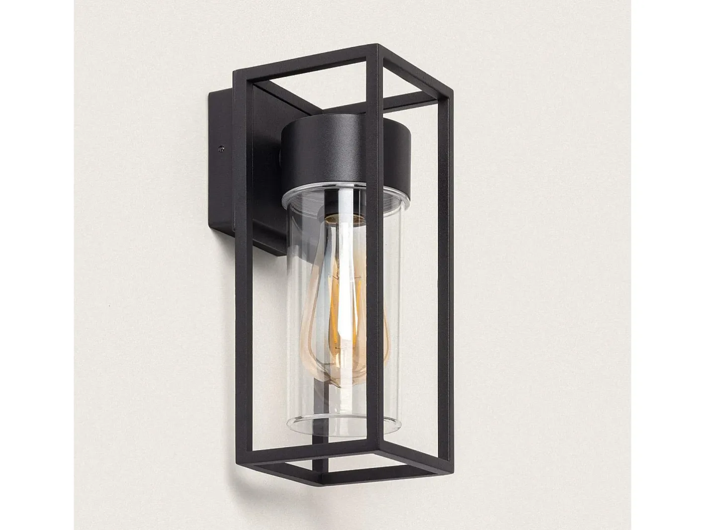 Ledkia Iluminación Exterior-Aplique de Pared Exterior Aluminio Siawja Negro